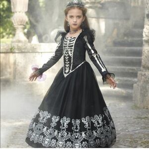 Chasing fireflies size 6 girls skeleton princess dress Halloween costume